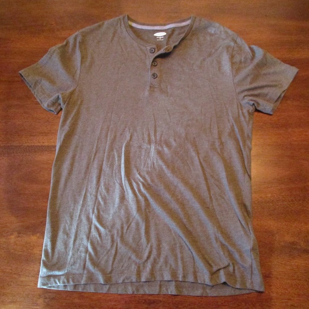 Mens Old Navy Medium Button army green heathered